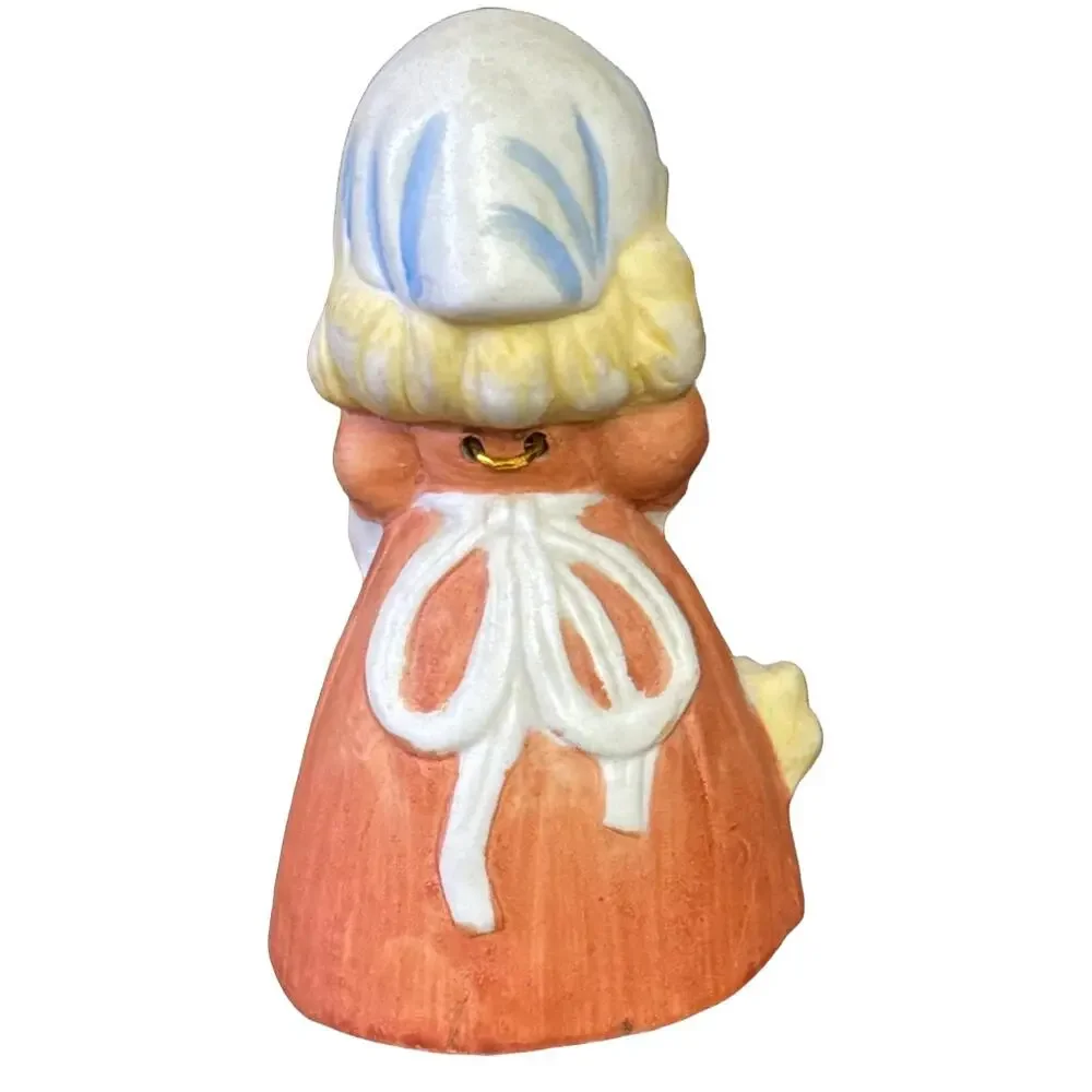 Vintage 1978 Jasco Ceramic Girl‎ Bell Figurine Taiwan 4